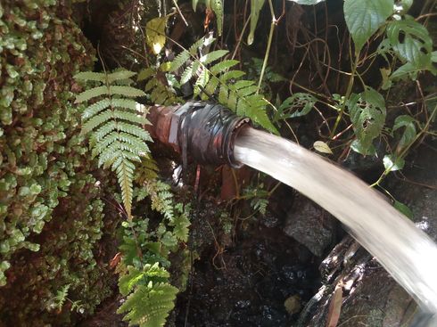 Hydram pumping water